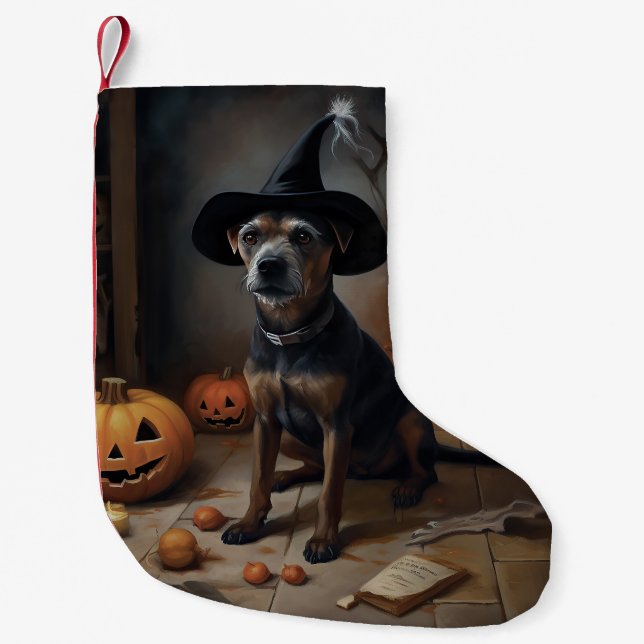 Chesapeake Bay Terrier Pumpa Halloween Skräckinjag Liten Julstrumpa (Framsidan)