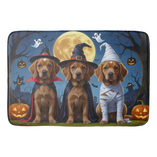 Chesapeake Bay Terrier Pumpkin Halloween Funny Badrumsmatta (Framsidan)