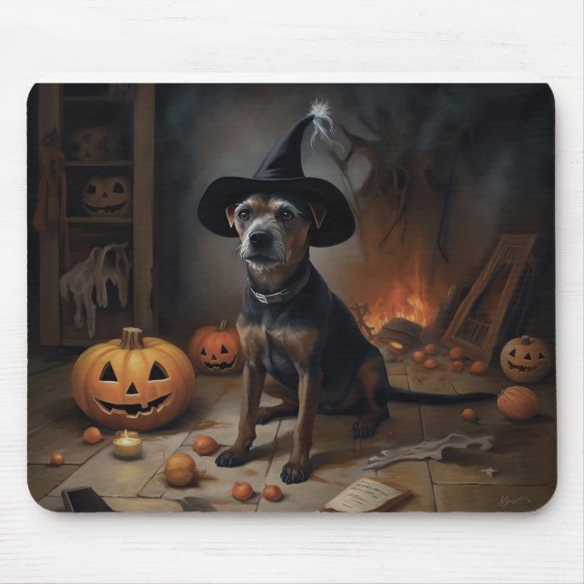 Chesapeake Bay Terrier Pumpkins Halloween Scary Musmatta (Framsidan)