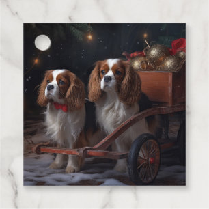 Chesapeake Bay Terrier Snöig släde jul Gåvor Etiketter