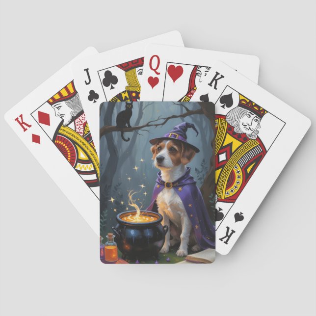 Chesapeake Bay Terrier Tokig Halloween  Casinokort (Baksidan)
