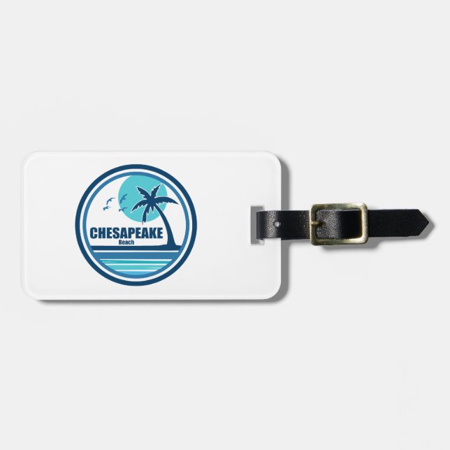 Chesapeake Beach Maryland Handflatan Träd Bagagebricka (Horisontell Framsida)