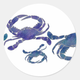 Chesapeake Blue Crabs Runt Klistermärke