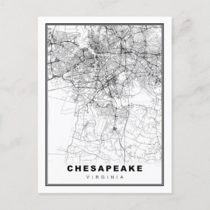 Chesapeake Karta Helg Vykort