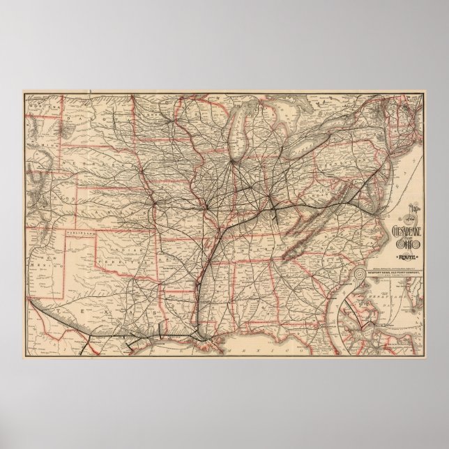 Chesapeake och Ohio Railway Poster (Framsidan)