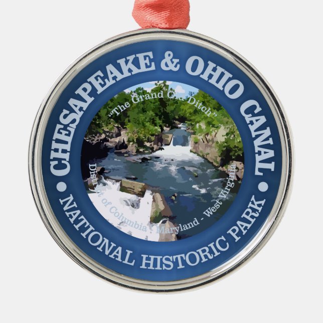 Chesapeake & Ohio Canal NHP Julgransprydnad Metall (Framsidan)