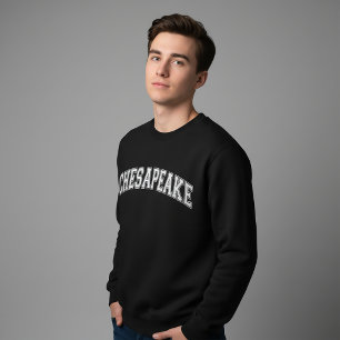 CHESAPEAKE Universitet-stil Amerika College Lång Ärmad Tröja