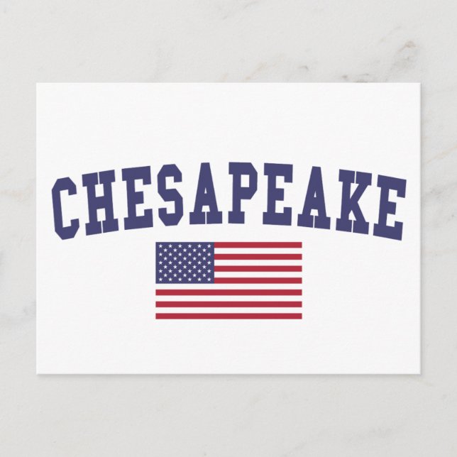 Chesapeake US Flagga Vykort (Framsida)