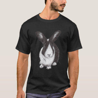 ChescaMade Dutch Bunny Rabbit Teckning Women s Grå T Shirt