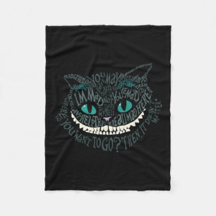 Cheshire Alice Cat var här och underland Ho Fleecefilt