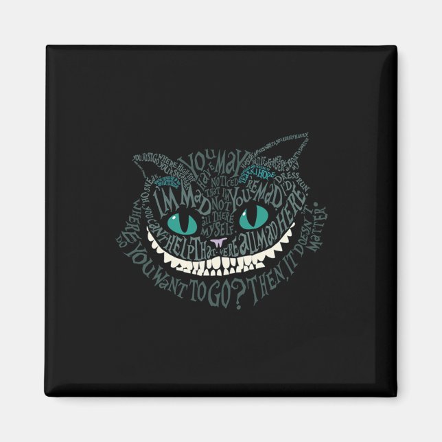 Cheshire Alice Cat var här och underland Ho Magnet (Framsidan)