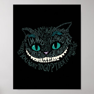 Cheshire Alice Cat var här och underland Ho Poster