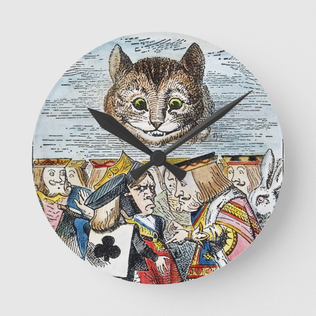 Cheshire Cat, 1865 Rund Klocka (Framsida)