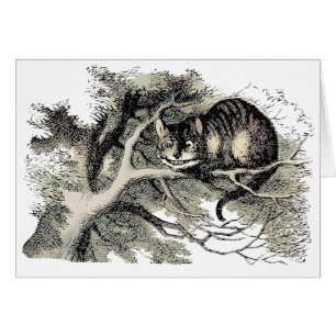 Cheshire Cat Alice i Underlandet Klassiker Hälsningskort