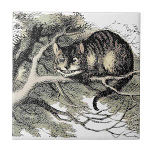 Cheshire Cat Alice i Underlandet Klassiker Kakelplatta