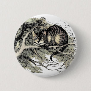 Cheshire Cat Alice i Underlandet Klassiker Knapp