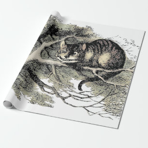 Cheshire Cat Alice i Underlandet Klassiker Presentpapper