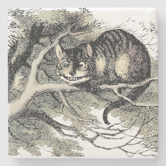 Cheshire Cat Alice i Underlandet Klassiker Stenunderlägg (Framsidan)