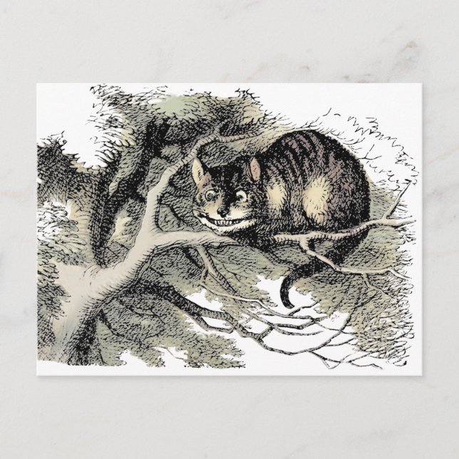Cheshire Cat Alice i Underlandet Klassiker Vykort (Framsida)