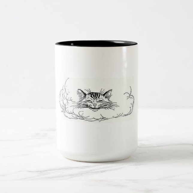 Cheshire Cat (Alice i underlandet) Två-Tonad Mugg (Center)