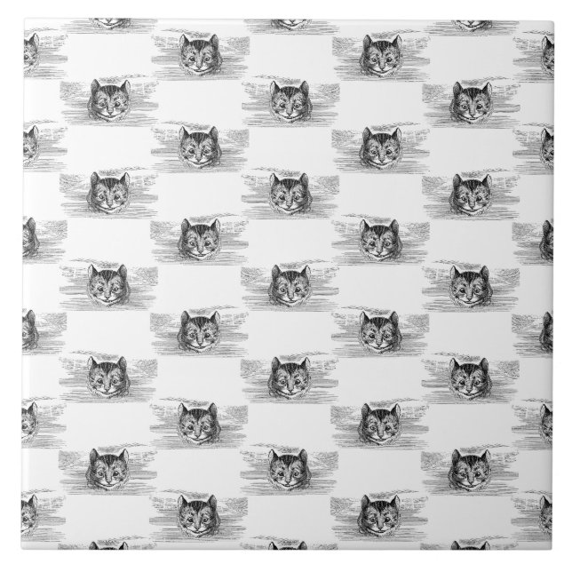 Cheshire Cat Alice i Wonderland ANPASSNINGSBAR BG  Kakelplatta (Framsidan)