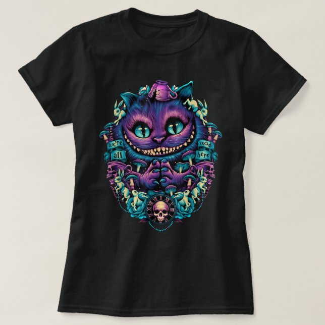 Cheshire Cat Alice i Wonderland Graphic T Shirt (Design framsida)