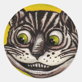 CHESHIRE CAT Alice i Wonderland Sticker Runt Klistermärke
