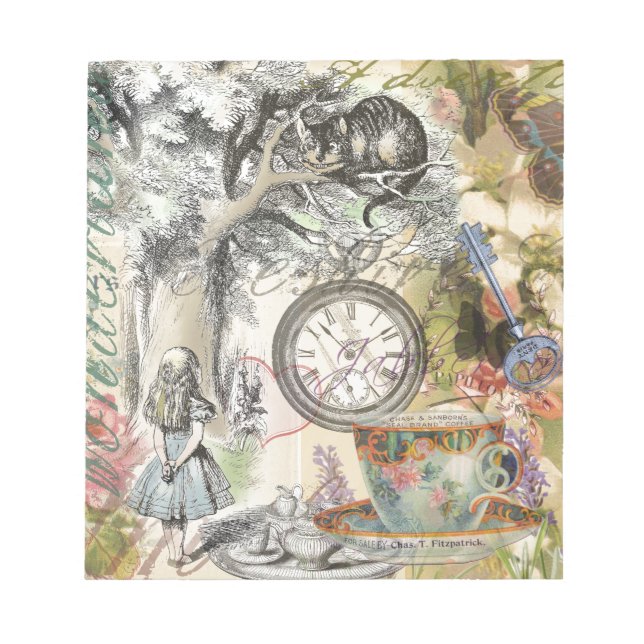 Cheshire Cat Alice Wonderland Classic Anteckningsblock (Framsida)
