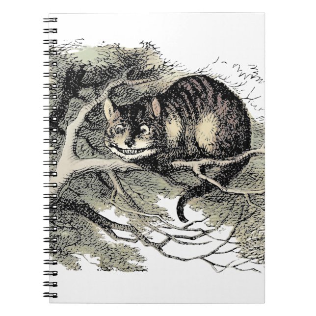 Cheshire Cat Alice Wonderland Classic Anteckningsbok (Framsidan)