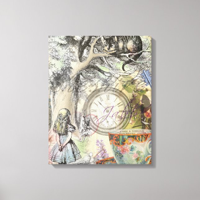 Cheshire Cat Alice Wonderland Classic Canvastryck (Framsida)