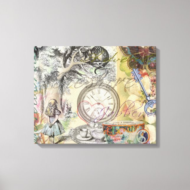 Cheshire Cat Alice Wonderland Classic Canvastryck (Framsida)