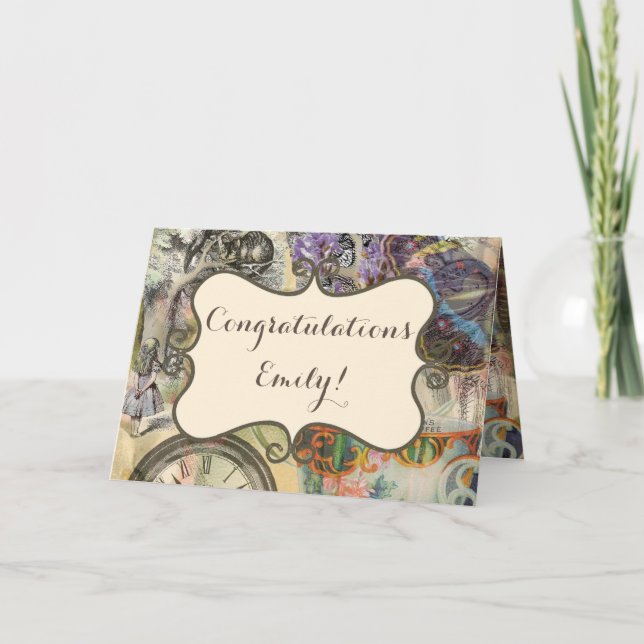 Cheshire Cat Alice Wonderland Classic Kort (Framsida)