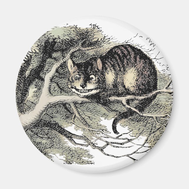 Cheshire Cat Alice Wonderland Classic Magnet (Framsidan)