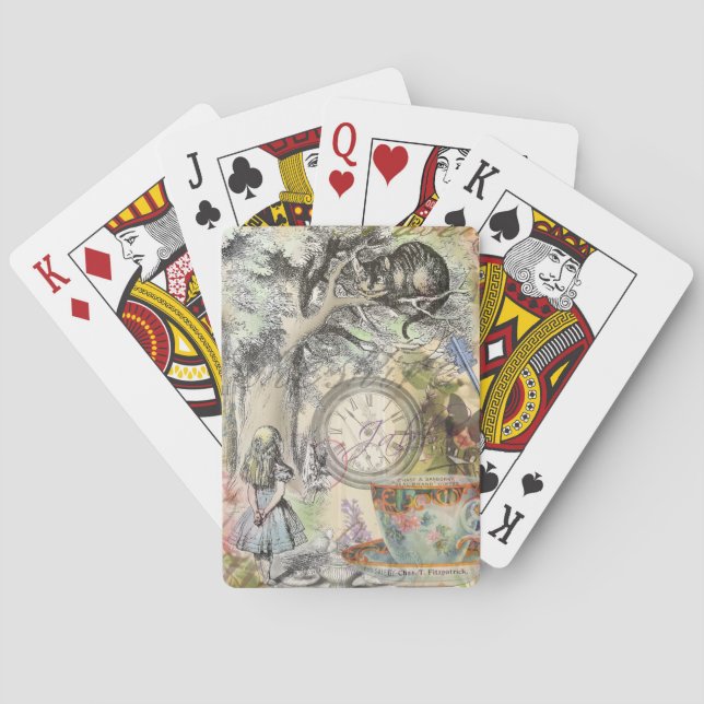 Cheshire Cat Alice Wonderland Classic Spelkort (Baksidan)