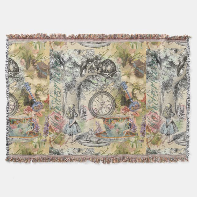 Cheshire Cat Alice Wonderland Klassiker Filt (Framsidan)