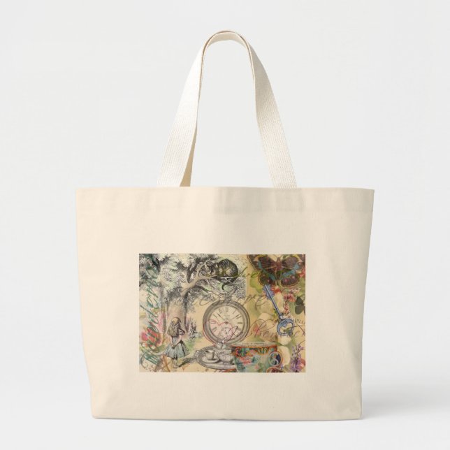 Cheshire Cat Alice Wonderland Klassiker Jumbo Tygkasse (Framsidan)