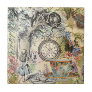 Cheshire Cat Alice Wonderland Klassiker Kakelplatta