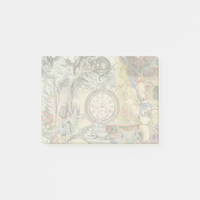 Cheshire Cat Alice Wonderland Klassiker Post-it Block (Framsida)
