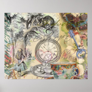 Cheshire Cat Alice Wonderland Klassiker Poster