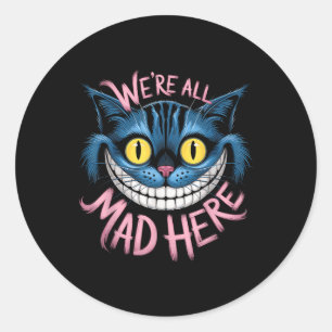 Cheshire Cat alla var här borta Wonderland Fläkt Runt Klistermärke