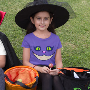Cheshire Cat Ansikte Halloween Costume Cute Kids T Shirt