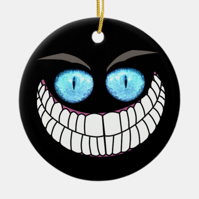 Cheshire Cat - Blue Ögon Ornament (Framsidan)