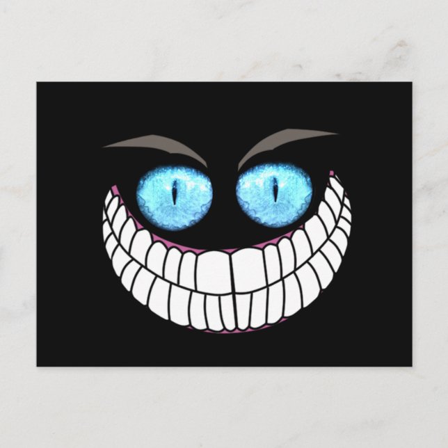 Cheshire Cat - Blue Ögon-vykort Vykort (Framsida)