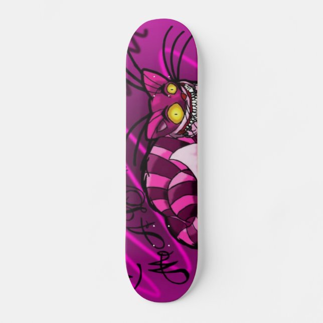 cheshire_cat_by_okami94 mini skateboard bräda 18,5 cm (Framsida)