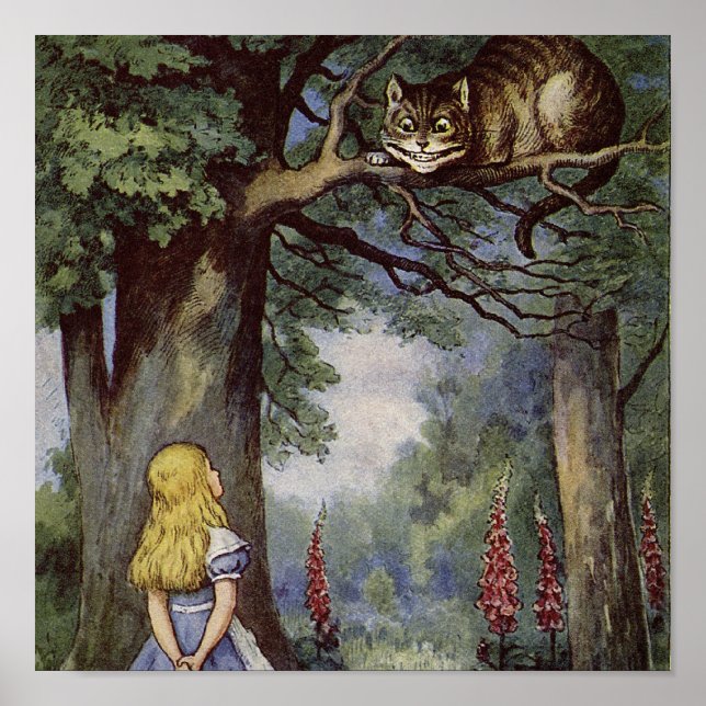 Cheshire Cat Canvas Art Poster (Framsidan)