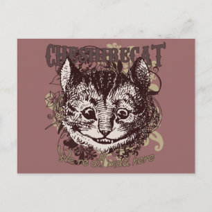 Cheshire Cat Carnivale Stil Vykort