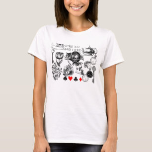 cheshire cat Classialice in wonderland art T Shirt