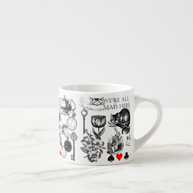 Cheshire Cat Classice alice in wonderland mad Espressomugg (Höger)