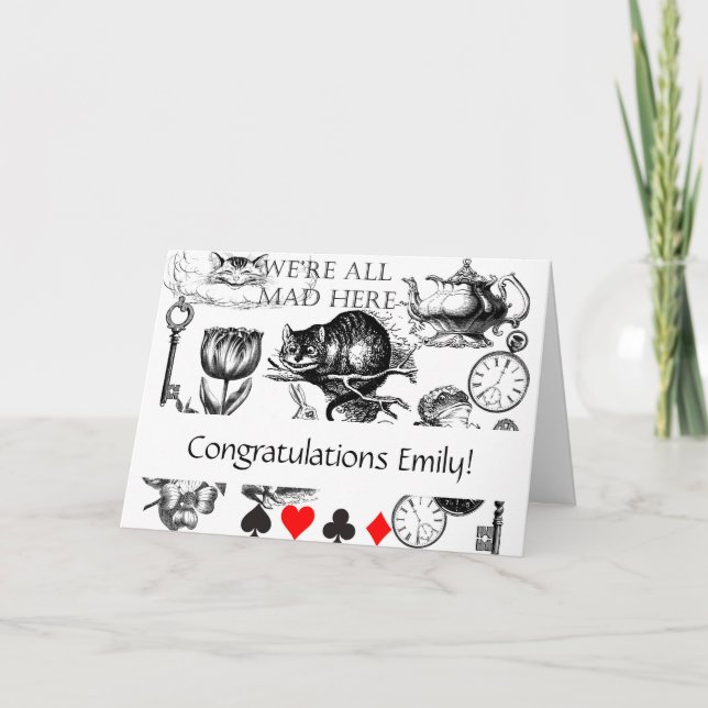 Cheshire Cat Classice alice in wonderland mad Kort (Framsida)