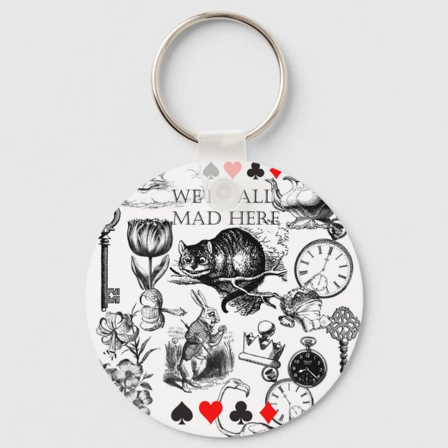 Cheshire Cat Classice alice in wonderland mad Nyckelring (Framsida)